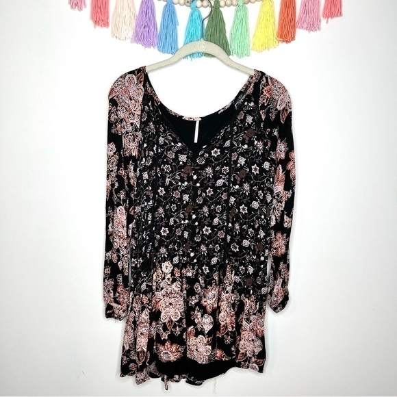 Free People Boho Lucky Loosie Swing Tunic Top Size Extra Small Mini Dress - Picture 12 of 15